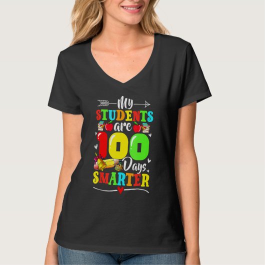My Students Are 100 Days Smarter 100th Day Of Scho T-shirt (Voorkant)