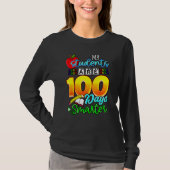 My Students Are 100 Days Smarter Happy Teacher Sch T-shirt (Voorkant)