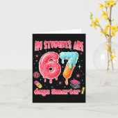My Students Are 67 Days Smarter Funny Teacher Kids Kaart (Gele Bloem)