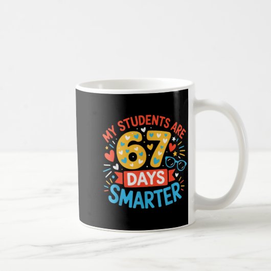 My Students Are 67 Days Smarter Funny Teacher Kids Koffiemok (Rechts)