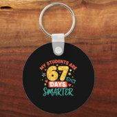 My Students Are 67 Days Smarter Funny Teacher Kids Sleutelhanger (Voorkant)