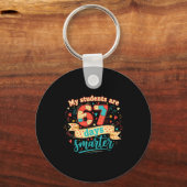 My Students Are 67 Days Smarter Funny Teacher Kids Sleutelhanger (Voorkant)