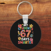 My Students Are 67 Days Smarter Funny Teacher Kids Sleutelhanger (Voorkant)