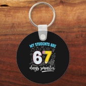 My Students Are 67 Days Smarter Funny Teacher Kids Sleutelhanger (Voorkant)