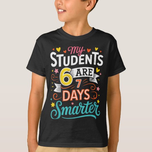 My Students Are 67 Days Smarter Funny Teacher Kids T-shirt (Voorkant)