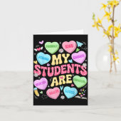 My Students Are Kind Strong Valentine Teacher Wome Kaart (Gele Bloem)