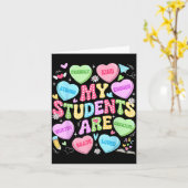 My Students Are Kind Strong Valentine Teacher Wome Kaart (Gele Bloem)