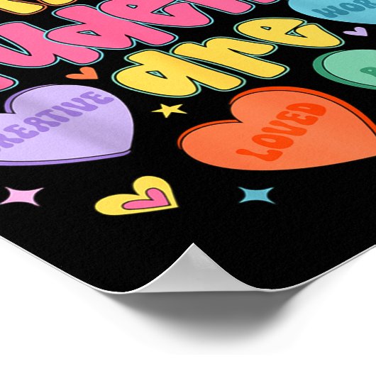 My Students Are Kind Strong Valentine Teacher Wome Poster (Hoek)