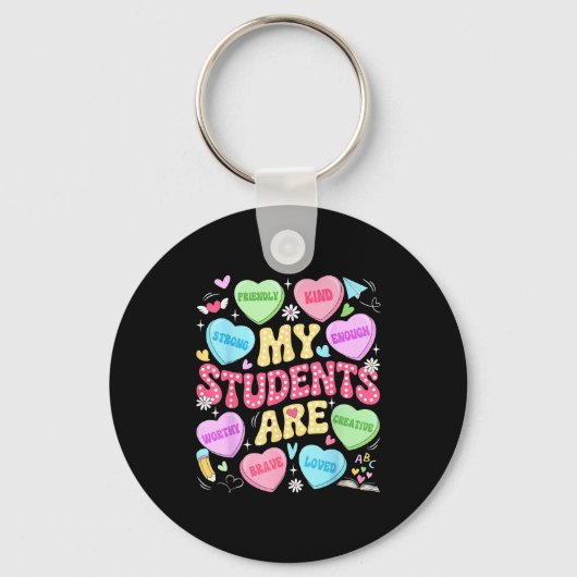 My Students Are Kind Strong Valentine Teacher Wome Sleutelhanger (Voorkant)