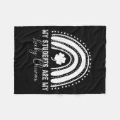 My Students Are My Lucky Charms Teacher St Patrick Fleece Deken (Voorkant (Horizontaal))