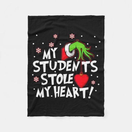 My Students Stole My Heart School Teacher Funny Ch Fleece Deken (Voorkant)