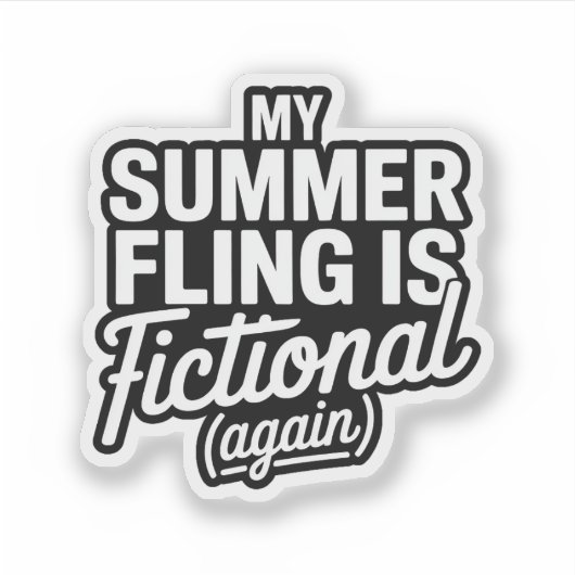 My Summer Fling is weer een fictief grappig boek Sticker (Voorkant)