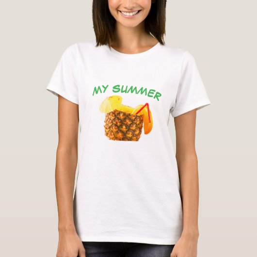 MY SUMMER – Pineapple Juice Tropical Summer Vibes  T-shirt (Voorkant)