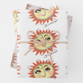 My Sunshine Sun Illustration Gift Wrap 3 pack Inpakpapier Vel (In situ)