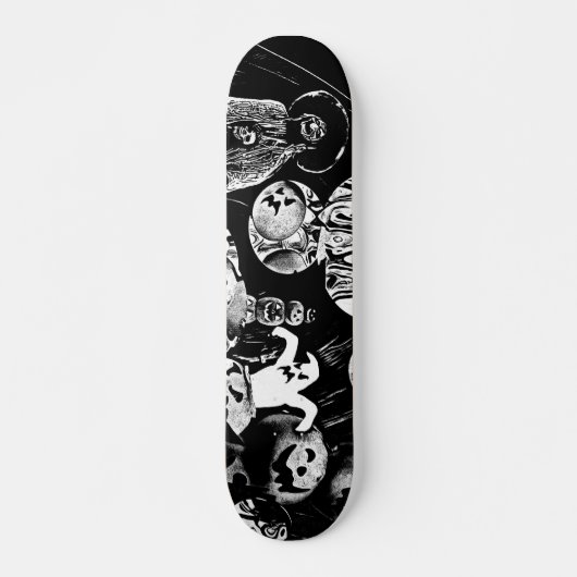 My Super Halloween black and white Persoonlijk Skateboard (Voorkant)