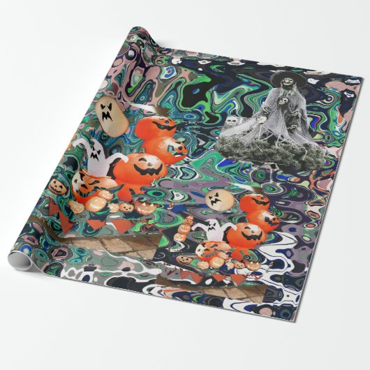 My Super Halloween V2 Cadeaupapier (Uitgerold)