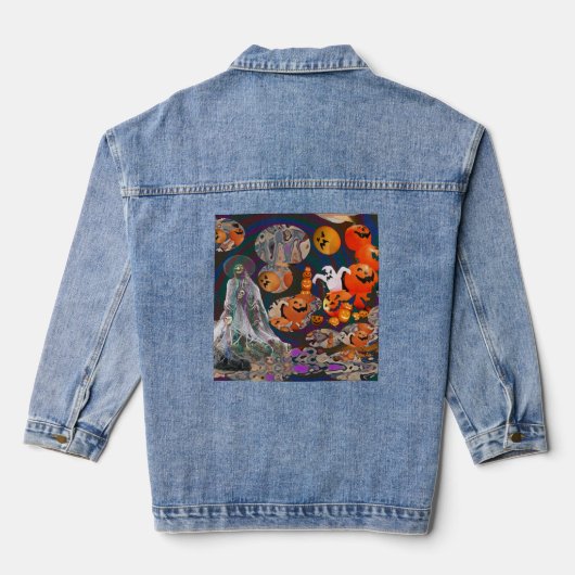 My Super Halloween V3 Denim Jacket (Achterkant)