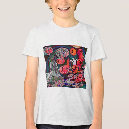 My Super Halloween V3 Tri-Blend Shirt (Voorkant)