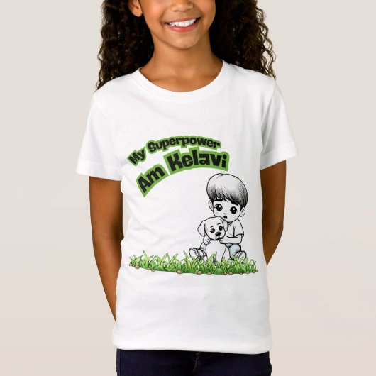 My Superpower: Am Kelavi! Kids' Tee T-shirt (Voorkant)