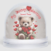 My Sweet Valentine Teddy Bear Keepsake Sneeuwbol (Voorkant)