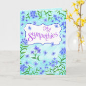 My Sympathies – Soft Floral Comfort Design Aqua Kaart (Gele Bloem)