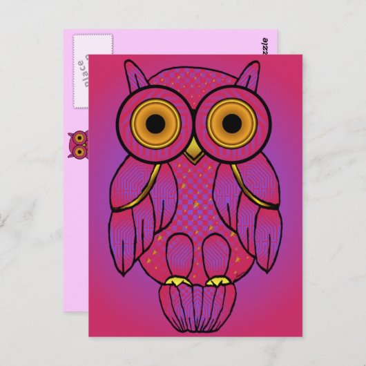 My$t Owl Glow Briefkaarten (Voorkant / Achterkant)