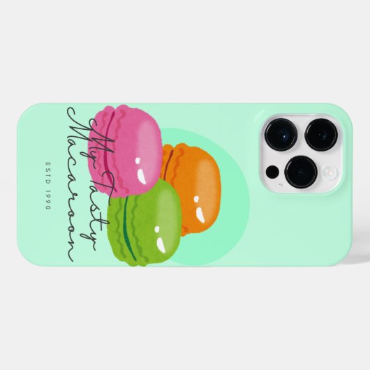 My Tasty Macaroon Phone Case iPhone Hoesje (Achterkant horizontaal)