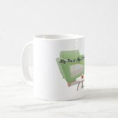 "My Tea Is My Therapist" Steaming Mug Quote Art Koffiemok (Voorkant links)