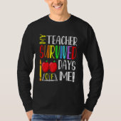 My Teacher Survived 100 Days Of Me Funny School T-shirt (Voorkant)