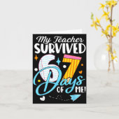 My Teacher Survived 67 Days Of Me Funny Six Seven  Kaart (Gele Bloem)