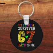 My Teacher Survived 67 Days Of Me Funny Students T Sleutelhanger (Voorkant)