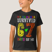 My Teacher Survived 67 Days Of Me Funny Students T T-shirt (Voorkant)