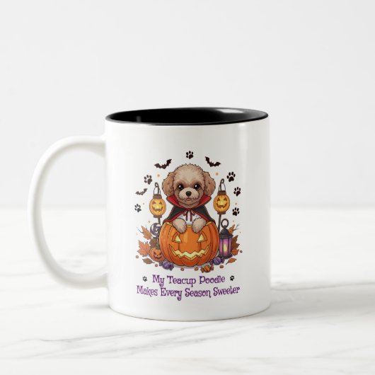 My Teacup Poodle Makes Every Season Sweeter Tweekleurige Koffiemok (Links)