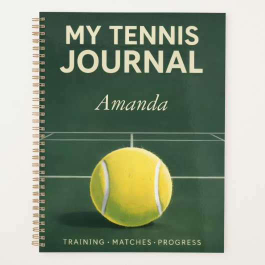 My Tennis Journal – Personal Training & Match Log Planner (Voorkant)