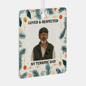 My Terrific Dad™ Ornaments (Customize It!) Metalen Ornament (Voorkant Rechts)