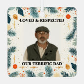 My Terrific Dad™ Ornaments (Customize It!) Metalen Ornament (Achterkant)