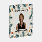 My Terrific Mom™ Ornaments (Customize It!) Metalen Ornament (Voorkant Rechts)