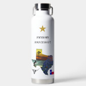 My Texas - Illustrated map outline - personalize Waterfles (Voorkant)