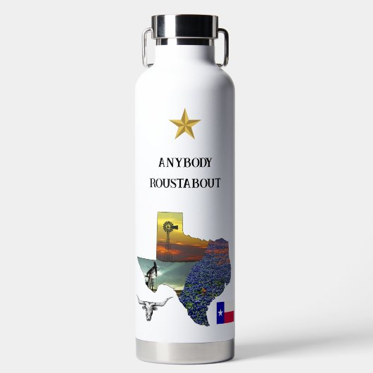 My Texas - Illustrated map outline - personalize Waterfles (Voorkant)
