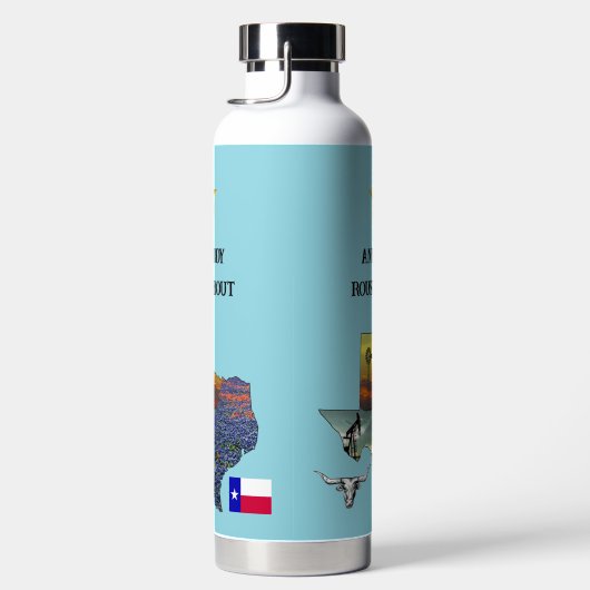 My Texas - Illustrated map outline - personalize Waterfles (Rechts)