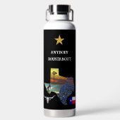 My Texas - Illustrated map outline - personalize Waterfles (Achterkant)