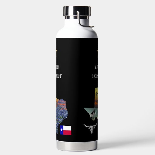 My Texas - Illustrated map outline - personalize Waterfles (Links)