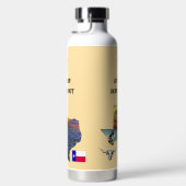 My Texas - Illustrated map outline - personalize Waterfles (Rechts)