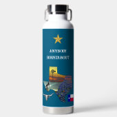 My Texas - Illustrated map outline - personalize Waterfles (Voorkant)