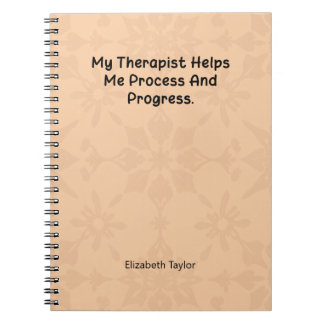 My Therapist Helps Me Process and Progress Notitieboek