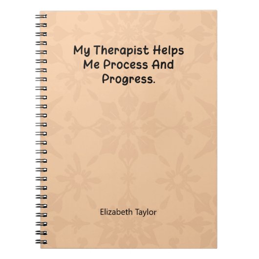 My Therapist Helps Me Process and Progress Notitieboek (Voorkant)