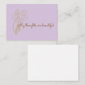  My thought are Beautiful Positive Affirmation Notitiekaartje (Voorkant / Achterkant)