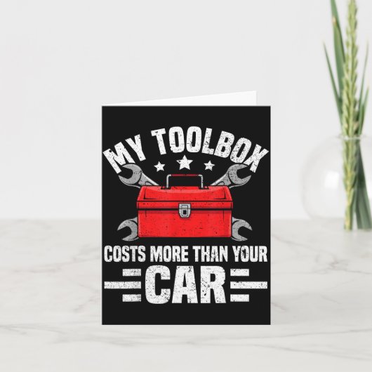 My Toolbox Costs More Than Your Car Funny Auto Mec Kaart (Voorkant)