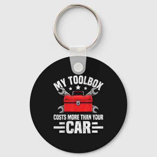 My Toolbox Costs More Than Your Car Funny Auto Mec Sleutelhanger (Voorkant)