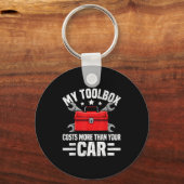 My Toolbox Costs More Than Your Car Funny Auto Mec Sleutelhanger (Voorkant)